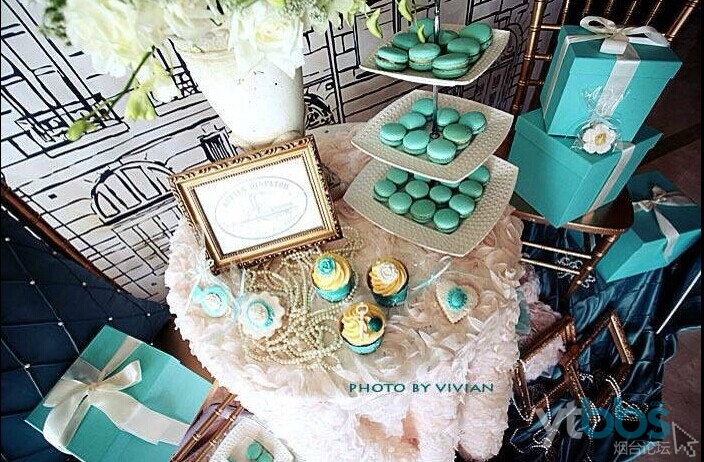 一场关于TIFFANY BLUE 的婚礼甜品台 - 婚庆礼